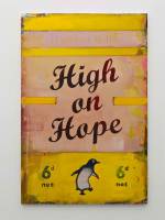 Harland Miller, High On Hope, 2016. Oil on canvas, 235 x 155.5 cm. Courtesy the artist and Blain Southern. Photograph: Peter Mallet.