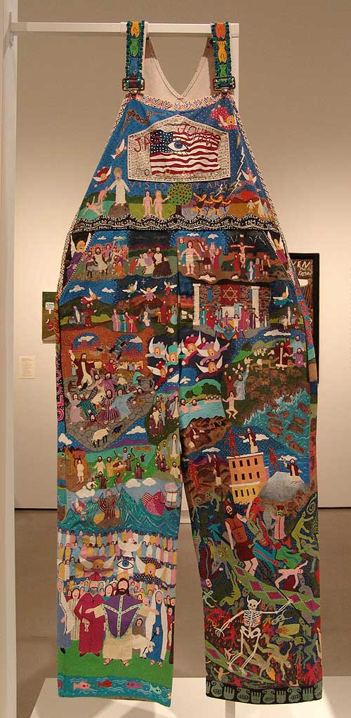 Jas Johns (1941-2003), Heaven and Hell Britches, 2000-2002. Acrylic paint 
        on overalls