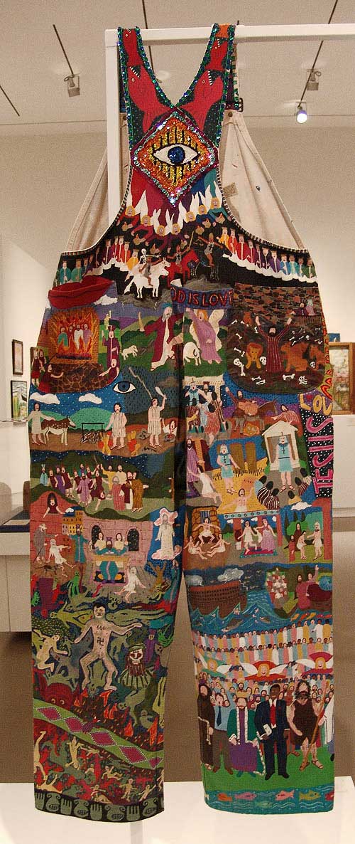 Jas Johns (1941-2003), Heaven and Hell Britches, 2000-2002. Acrylic paint 
        on overalls
