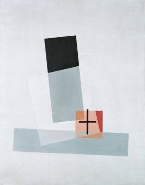 László Moholy-Nagy. Komposition Q VIII, 1922. Oil on canvas, 96.3 x 75.7 x 2 cm. Mumok - Museum of Modern Art Foundation Ludwig Vienna. Photograph: mumok. © Bildrecht Wien, 2014.