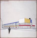 Competition design for a shopping street with housing above in DenHaag, 1924 Cornelis van Eesteren (1897-1988) © Netherlands Architecture Institute, Rotterdam/collection Van Eesteren-Fluck & Van Lohuizen foundation, The Hague. Archive: Van Eesteren.