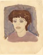 Amedeo Modigliani. Portrait of Maud Abrantès, 1908. Watercolour with traces of black crayon, 41 x 32 cm. Courtesy: Richard Nathanson, London.