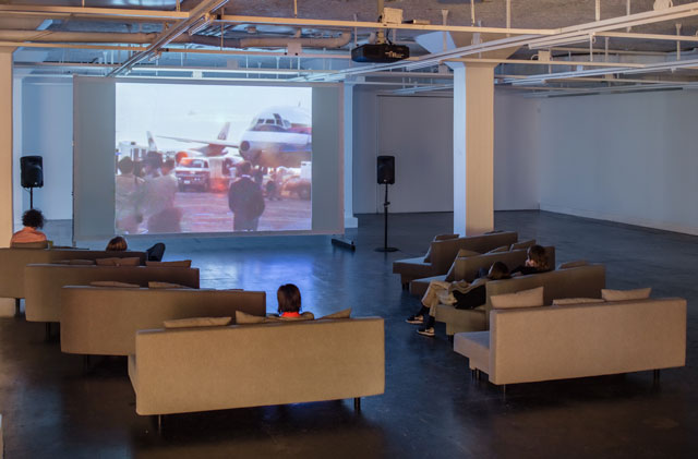 Installation view, Naeem Mohaiemen, United Red Army, Tensta Konsthall, Stockholm. Photograph: Jean-Baptiste Berager.