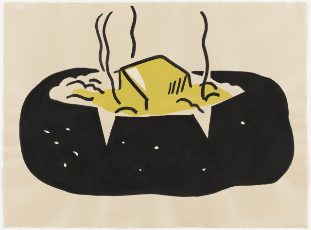 Roy Lichtenstein. Baked Potato, 1962. Ink and synthetic polymer paint on paper, 22 1/4 x 30 1/8 in (56.6 x 76.5 cm). The Museum of Modern Art, New York. Gift of Abby Aldrich Rockefeller (by exchange).