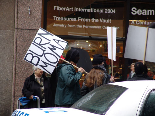 <i>BURN MOMA</i> protestors