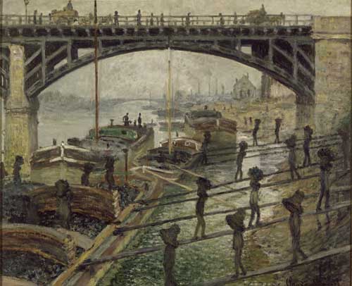 <p>Claude Monet. <em>Les déchargeurs de charbon,</em> 1875. Oil on canvas, 55 x 66 cm. Musée d