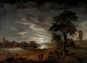 Johan Christian Dahl (1788-1857). View of Stege in Moonligh, 1815. © Bergen Art Museum, Norway.