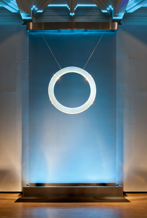 Mariko Mori. Ring, 2012. Lucite; 48 inches diam., 2 2/5 inches thick. © Faou Foundation, New York. Courtesy of SCAI THE BATHOUSE, Tokyo and Sean Kelly, New York. Photo © Royal Academy of Arts, London/M. Leith.
