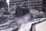 High mountain flowing water, by Cai Guo-Qiang, commissioned by 
              the Mori to be installed outside the museum
