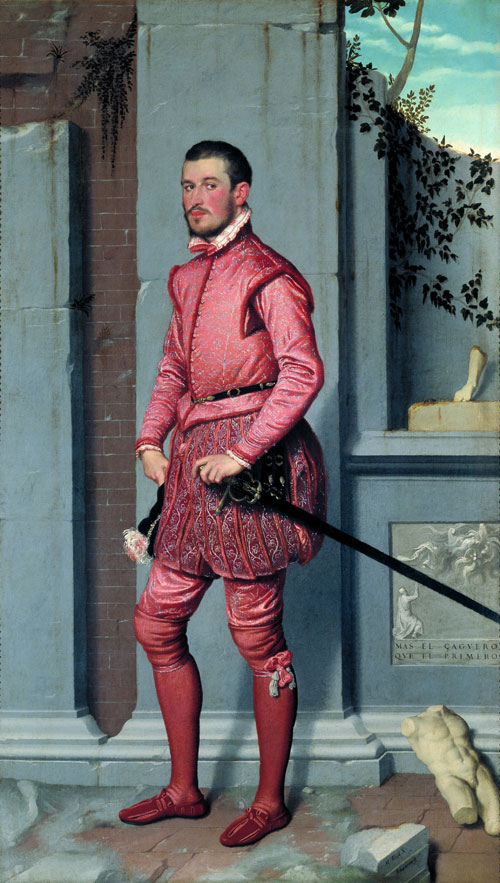 Giovanni Battista Moroni. Gian Gerolamo Grumelli, c1560. Oil on canvas, 216 x 123 cm. Fondazione Museo di Palazzo Moroni - Lucretia Moroni Collection, Bergamo. Photograph: Marco Mazzoleni.