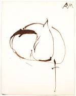 Robert Motherwell. <em>Sepia Automatism</em>, 1965. Sepia ink on paper, 36.8 x 29.2 cm (14½ x 11½ in). © Dedalus Foundation, Inc. / Licensed by VAGA, New York, NY.