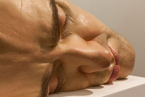 Ron Mueck. Mask II, 2002 (detail). Mixed media, 77 x 118 x 85 cm. Anthony d’Offay, London. Photograph: Isabella Matheus.