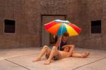 Ron Mueck. Couple Under an Umbrella, 2013. Mixed media, 300 x 400 x 350 cm. Collection Caldic, Wassenaar. Photograph: Isabella Matheus.