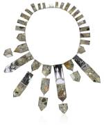 Kara Ross. Transformations (neckpiece), 2012. Artist’s digital photographs, concrete, black diamonds, white sapphires, sterling silver 13 1/2 x 8 1/2 in (34.3 x 21.6cm). Collection of the artist.