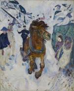 Edvard Munch. <em>Cheval au galop,</em> 1910-12. Oil on canvas, 148 x 120 cm. © Munch Museum/Munch-Ellingsen Group/BONO 2011. © Adagp, Paris 2011.