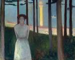 Edvard Munch. <em>Summer Night's Dream (The Voice)</em>, 1893. Oil on canvas 34 5/8 x 42 1/2 in (87.9 x 108 cm). Museum of Fine Arts, Boston. Ernest Wadsworth Longfellow Fund, 59.301 (c) 2006 The Munch Museum/The Munch-Ellingsen Group/Artists Rights Society (ARS), New York.