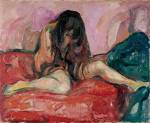 Edvard Munch. <em>Weeping Nude</em>, 1913. Oil on canvas 43 1/2 x 53 1/8 in (110.5 x 135 cm). Munch Museum, Oslo (c) 2006 The Munch Museum/The Munch-Ellingsen Group/Artists Rights Society (ARS), New York.
