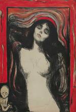 Edvard Munch. Madonna, 1895. Hand-coloured lithograph. Courtesy the Gundersen Collection, Oslo. © Munch Museum, Oslo.