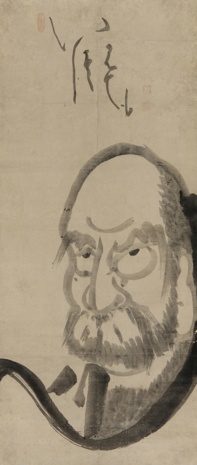 Hakuin, Ekaku, Darumazu (Portrait of Daruma/Bodhidharma), middle of Edo period.