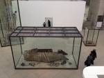 Anselm Kiefer. Merkaba, 2010; Zhang Huan. Hero No. 1, 2008. Sculpture court gallery view.