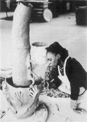 Sana Musasama in her studio. Photograph courtesy of Sana Musasama.