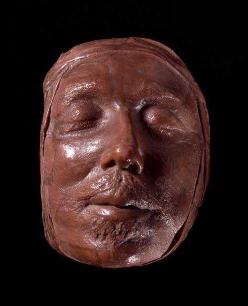 Wax death mask of Oliver Cromwell. From Britain, c.1658-1753. © British Museum