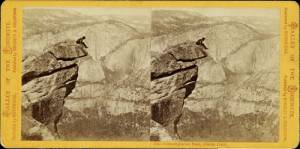 Eadweard Muybridge. <em>Contemplation Rock, Glacier Point (1385)</em>, 1872. Collection of California Historical Society.