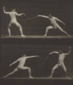 Eadweard Muybridge. Fencing. (Movements. Male). Plate 349, (detail) 1887. Corcoran Gallery of Art, Washington, D.C., Museum Purchase, 87.7.334.