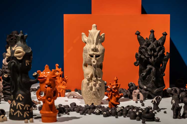 Mai Nguyễn-Long, Vomit Girl: Grounding, 2025, The Children are Now, exhibition view, Talbot Rice Gallery, the University of Edinburgh. Photo: Sally Jubb.