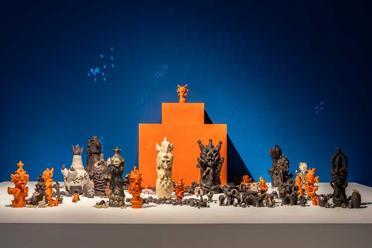 Mai Nguyễn-Long, Vomit Girl: Grounding, 2025, The Children are Now, exhibition view, Talbot Rice Gallery, the University of Edinburgh. Photo: Sally Jubb.