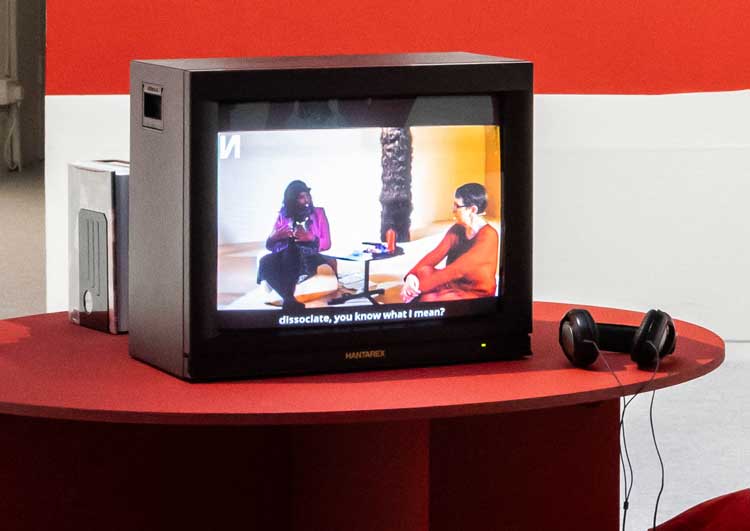 Grace Ndiritu: Compassionate Rebels in Action. The Ignorant Art School Sit-in #5. Photo: Sally Jubb, courtesy Cooper Gallery, DJCAD.