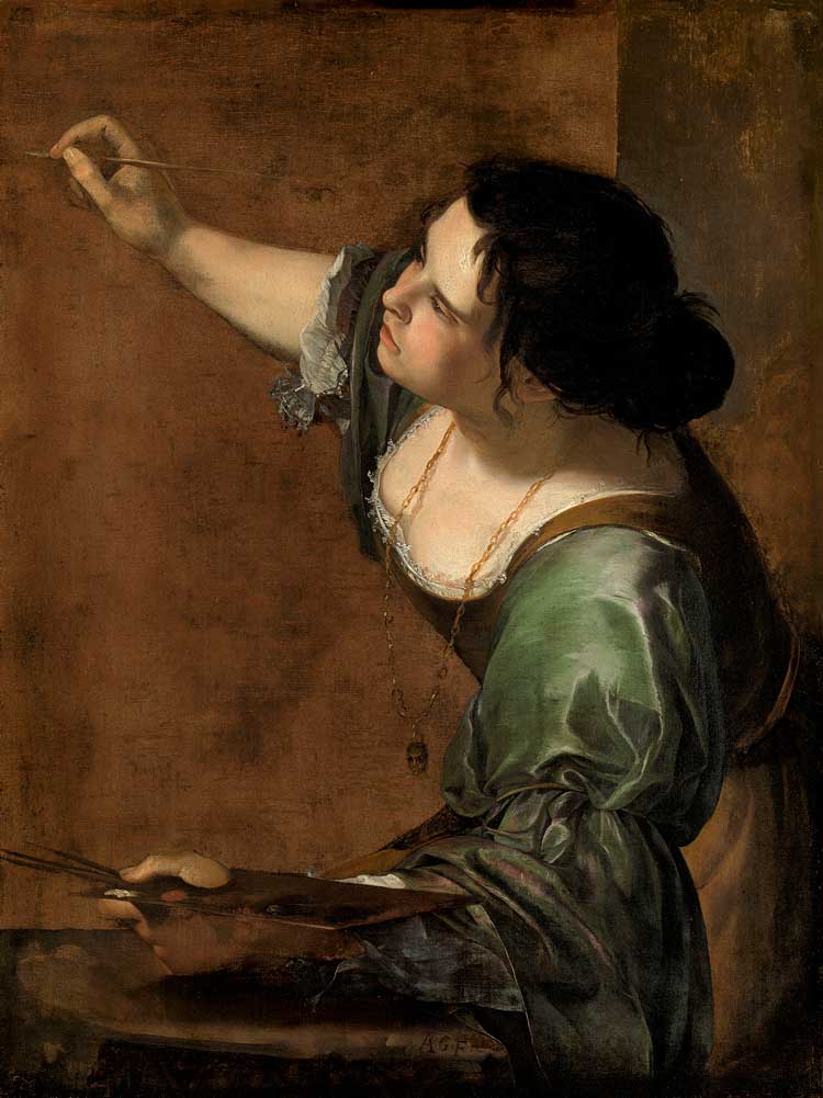 Artemisia Gentileschi, Self-Portrait as the Allegory of Painting (La Pittura), c1638-39. Royal Collection Trust / © His Majesty King Charles III 2024.