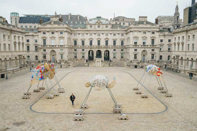Leeroy New, The Arks of Gimokudan, Somerset House, London, 2022. Photo: Ben Queenborough, PA Wire.