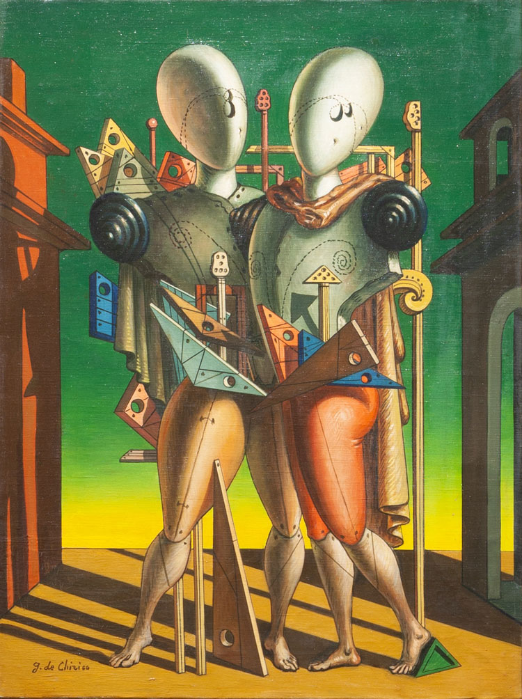 Giorgio de Chirico, Ettore e Andromaca, 1959. Oil on canvas, 80 x 60 cm. Courtesy of the Christen Sveaas Art Collection.