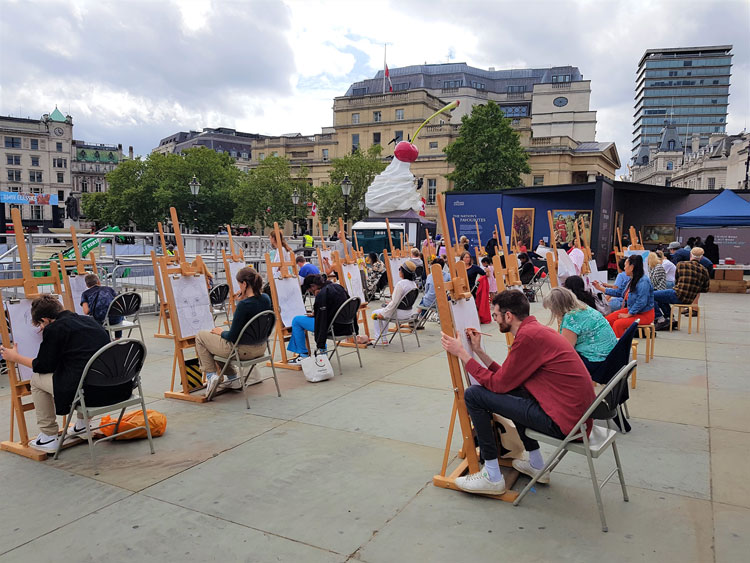 National Gallery Outdoor Exhibition, London, 2021. Photo: Juliet Rix.