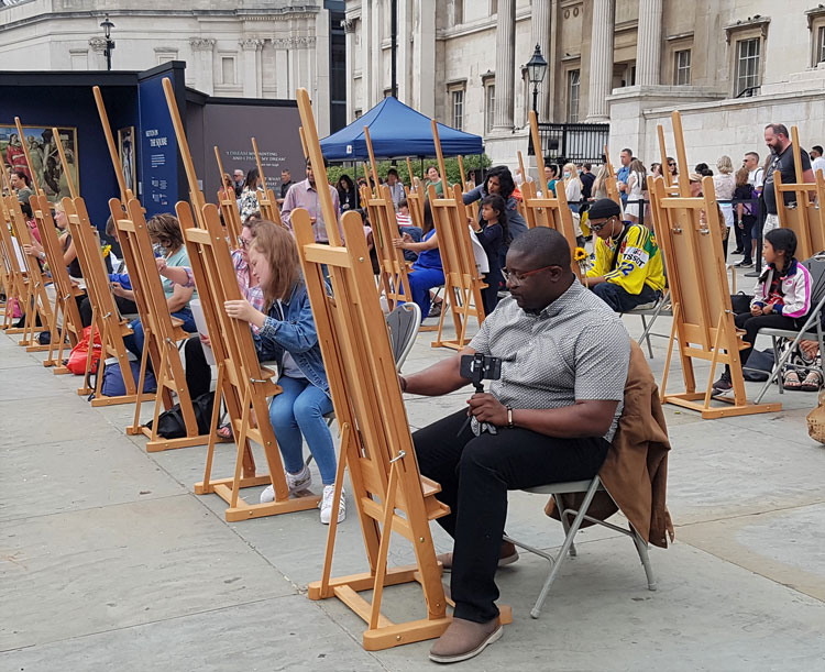 National Gallery Outdoor Exhibition, London, 2021. Photo: Juliet Rix.