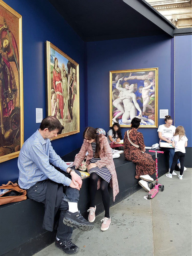 National Gallery Outdoor Exhibition, London, 2021. Photo: Juliet Rix.