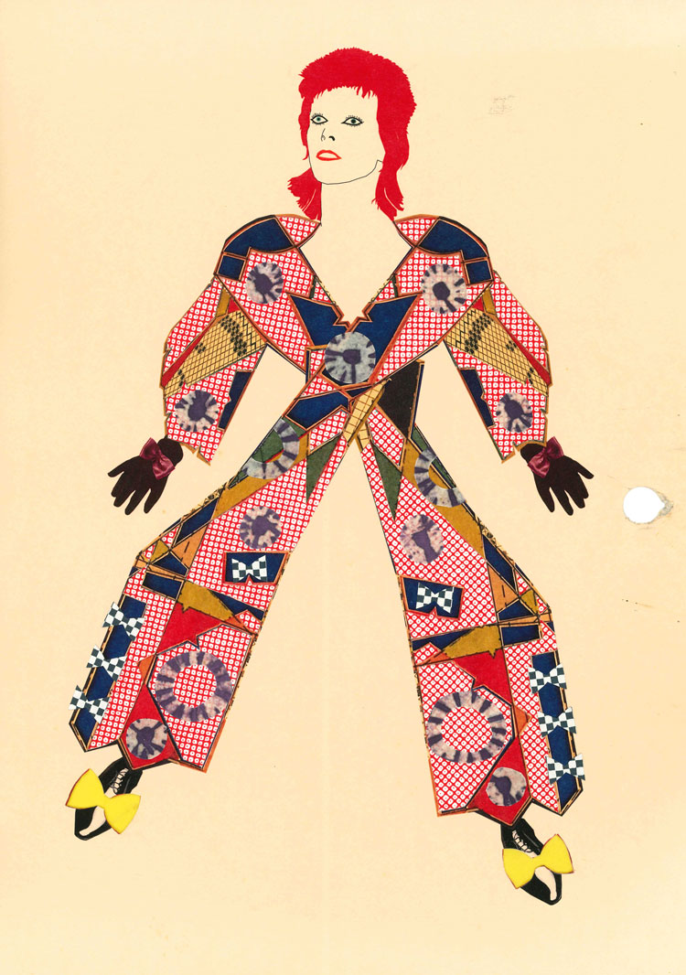 Hormazd Narielwalla. Diamond Dolls no. 25, 2021. Mixed media on vintage bespoke tailoring pattern, paper size 42 x 29.7 cm. Copyright Hormazd Narielwalla. Image courtesy Eagle Gallery / EMH Arts, London.