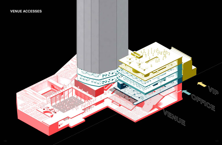 OMA/Rem Koolhaas, Isometric Plan Ministry of Sound II, London, 2015. © OMA.