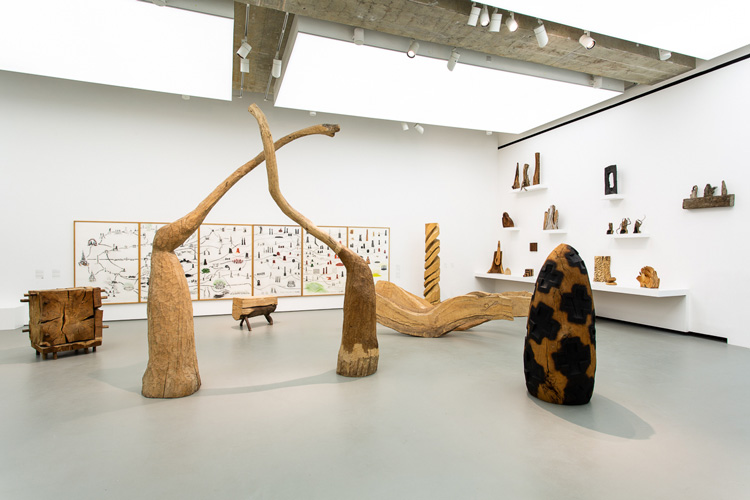 David Nash: 200 Seasons. Installation view, Towner Art Gallery, Eastbourne, 2019. Photo: Rob Harris.