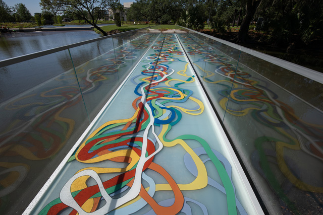 Elyn Zimmerman, Mississippi Meanders, 2019. New Orleans Museum of Arts Sydney and Walda Besthoff Sculpture Garden, installation view. Photo: R. Alokhin.