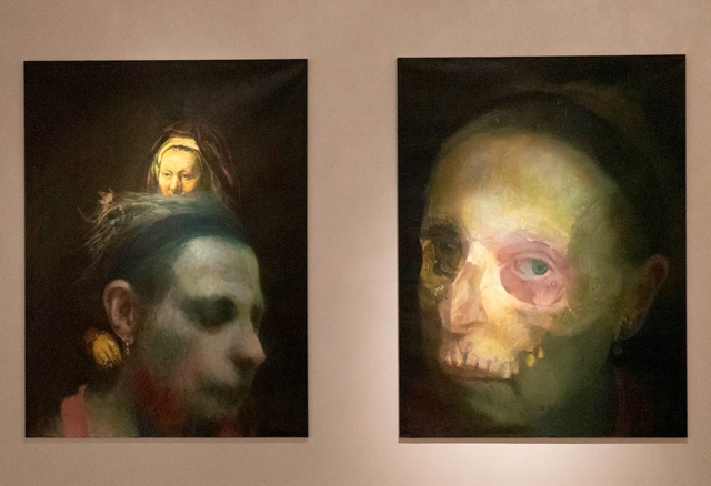 Installation view with Vanitas I and II, 2017.  Photo: John Tormey © 2019 Irina Nakhova.