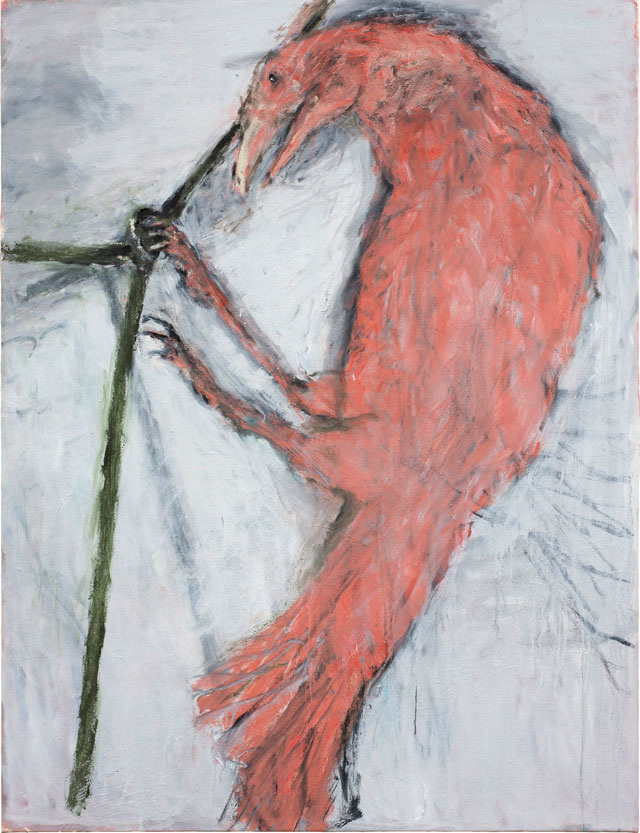 Susan Rothenberg, Pink Raven, 2012. Oil on canvas, 159 x 122 cm. Photo: James Hart.