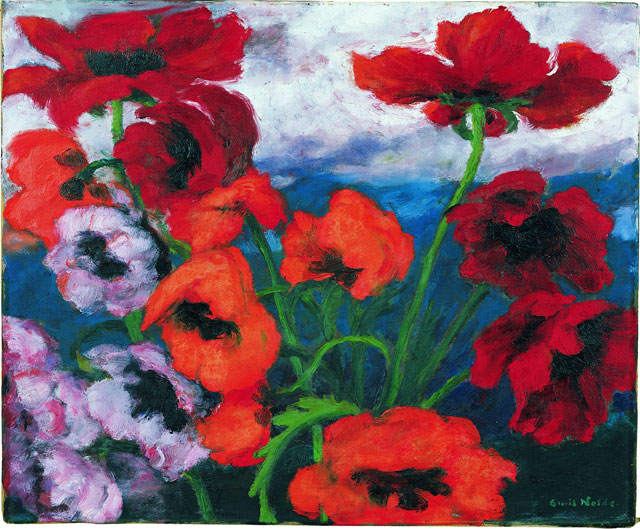 Emil Nolde. Large Poppies (Red, Red, Red), 1942. Oil on canvas, 73.5 x 89.5 cm. © Nolde Stiftung Seebüll.
