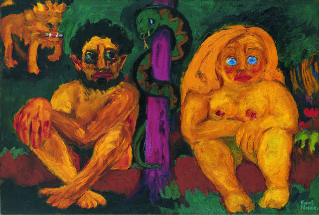 Emil Nolde. Paradise Lost, 1921. Oil on sackcloth, 106.5 x 157 cm. © Nolde Stiftung Seebüll.