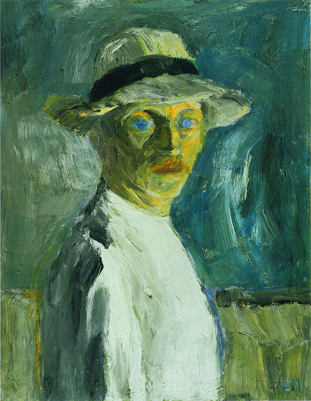 Emil Nolde. Self-portrait, 1917. Selbstbild, 1917. Oil on plywood, 83.5 x 65 cm. © Nolde Stiftung Seebüll.