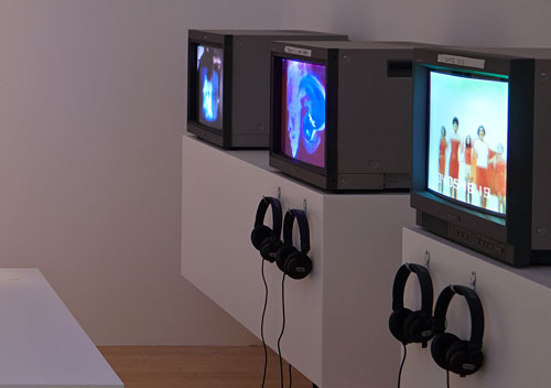 Nam June Paik. Video Lounge (detail). Photograph: Chris Park © Talbot Rice Gallery.