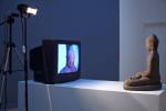 Nam June Paik. TV Buddha, 2002 [1974]. Video Sculpture. Photograph: Chris Park © Talbot Rice Gallery.