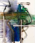 Elizabeth Neel. Hinged Ancestor, 2014. Oil and spray paint on canvas, 152.4 x 121.9 cm. Courtesy Pilar Corrias.