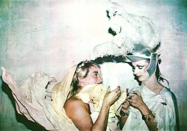 Neo Naturists, Paper Dress at the Embassy Club with George O'Dowd as Brittania, The Coffee Spoon Embassy Club, London, 5 Sep 1980. Courtesy of the Neo Naturists Archive.
